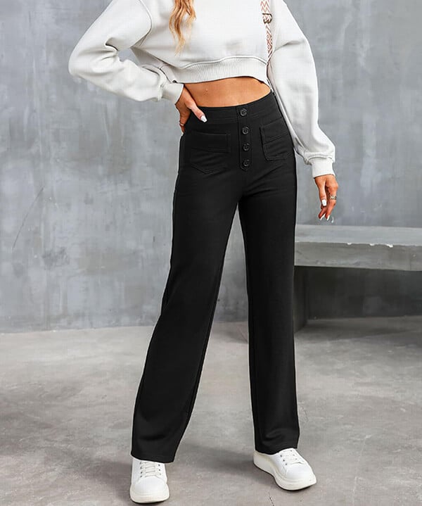 Hochtaillierte Weitbeinhose für elegante Anlässe