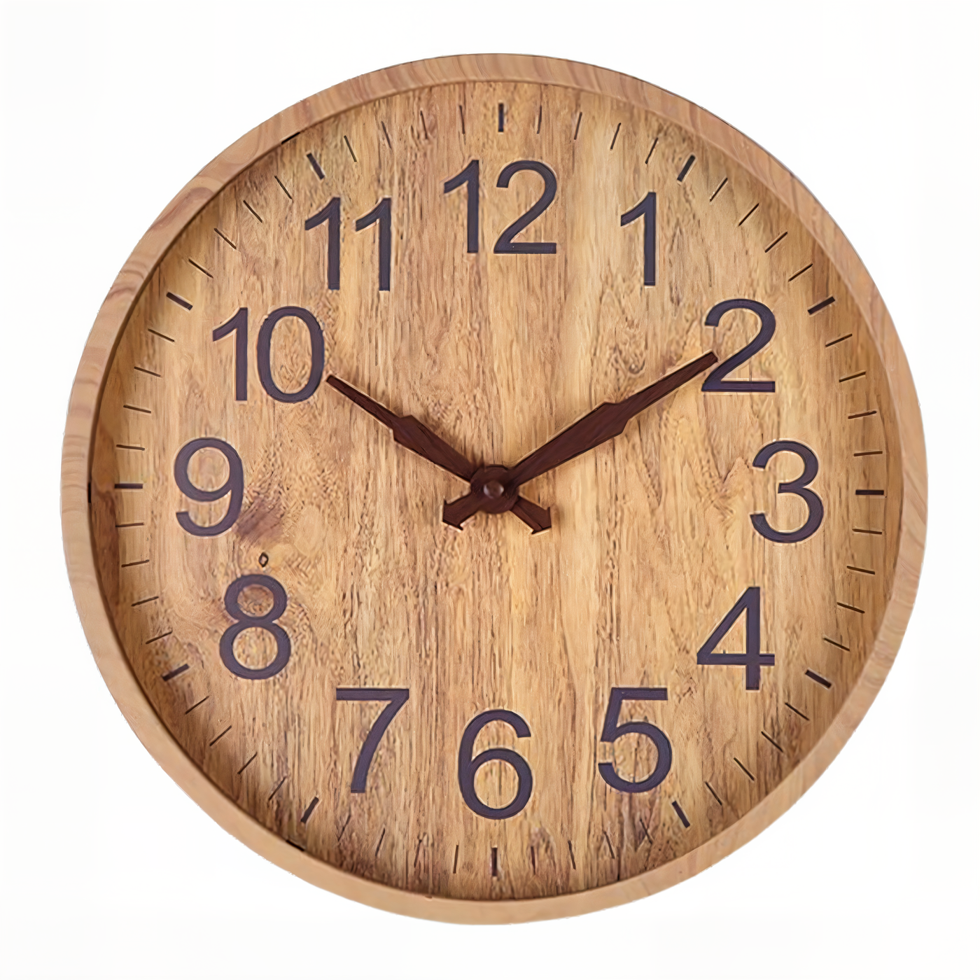 Ästhetische Runde Wanduhr aus Holz