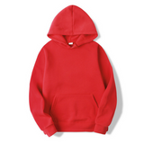 Hoodie Herren | Warm & Komfort-Fit mit Kängurutasche – Rot
