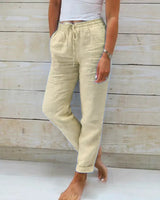 Hose Damen | Leinen & Lässig – Beige