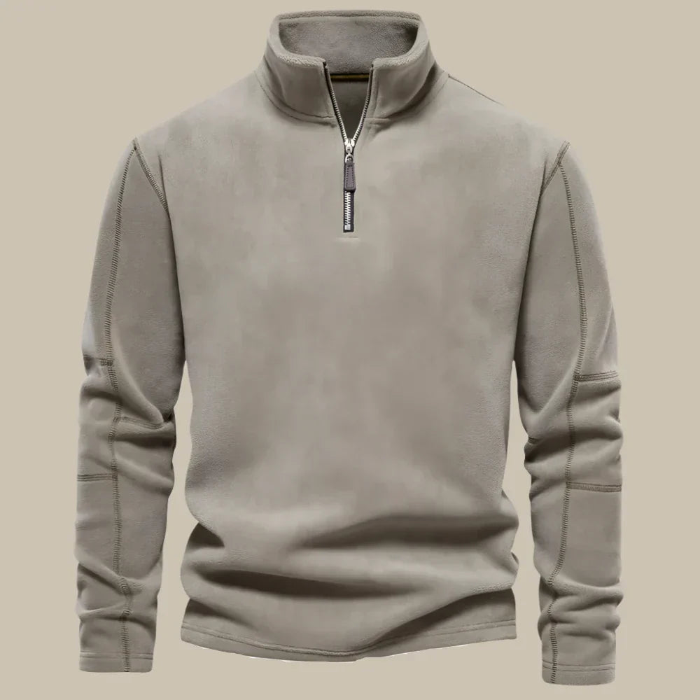 Herren Fleece-Pullover mit Reißverschluss | Bequem und warm
