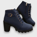 GULIA® – LEDERSTIEFELETTEN ⏐ PREMIUM-EDITION – Blau