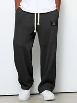 Herren Jogginghose Mit Lockerer Passform Und Seitentaschen – Bequeme Freizeithose – Schwarz