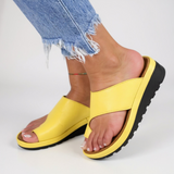Karin | Damen Sommer Orthopädische Zehentrenner-Sandalen – Gelb