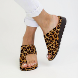 Karin | Damen Sommer Orthopädische Zehentrenner-Sandalen – Leopard