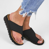 Karin | Damen Sommer Orthopädische Zehentrenner-Sandalen – Schwarz