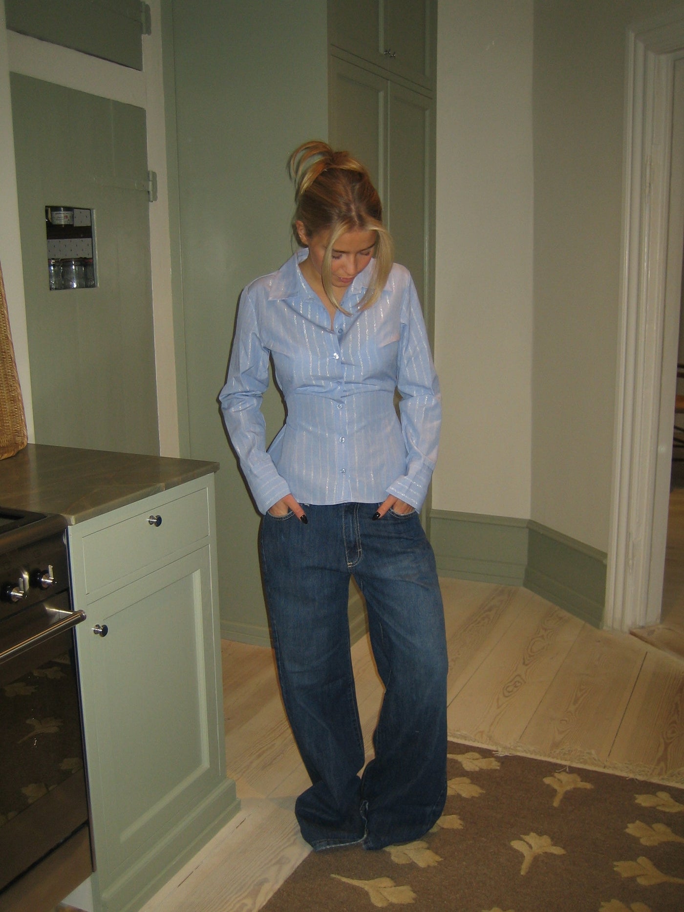 Aquila | Bügelfreie Bluse mit feinem Streifen