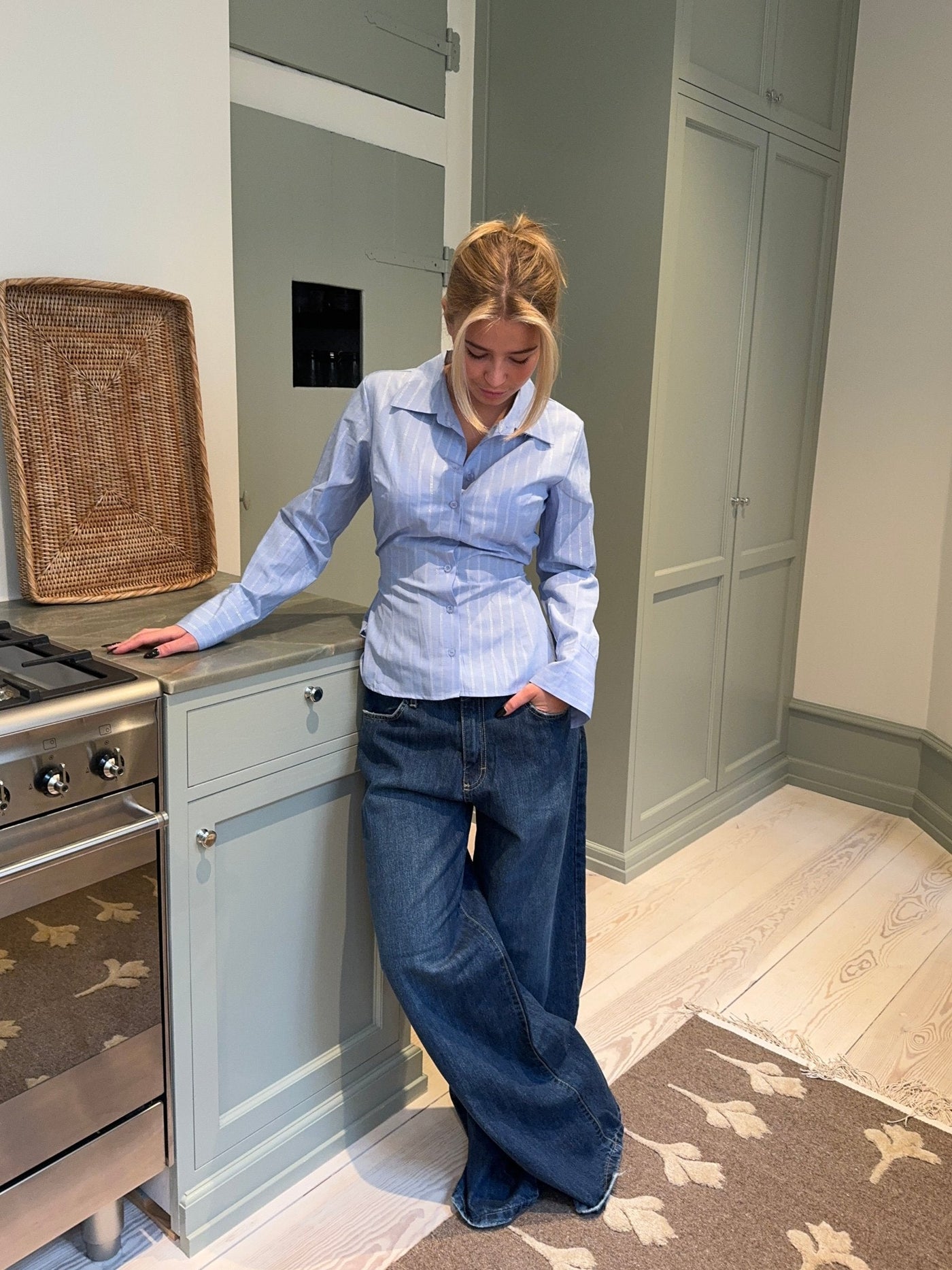 Aquila | Bügelfreie Bluse mit feinem Streifen