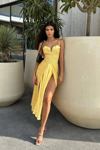 Stefania - Langes Maxikleid mit V-Ausschnitt