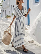 Tilda | Damen Langes Sommerkleid – Maxi Sommerkleid Fließend Elegant 2026 – Wit