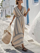 Tilda | Damen Langes Sommerkleid – Maxi Sommerkleid Fließend Elegant 2026 – Abrikoos