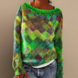 Ilse | Damen Freizeit Oversize Pullover – Grün