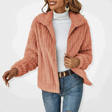 Emilia | Kuschelige Plüsch-Strickjacke Mit Eleganter Oversize-Passform – Rosa