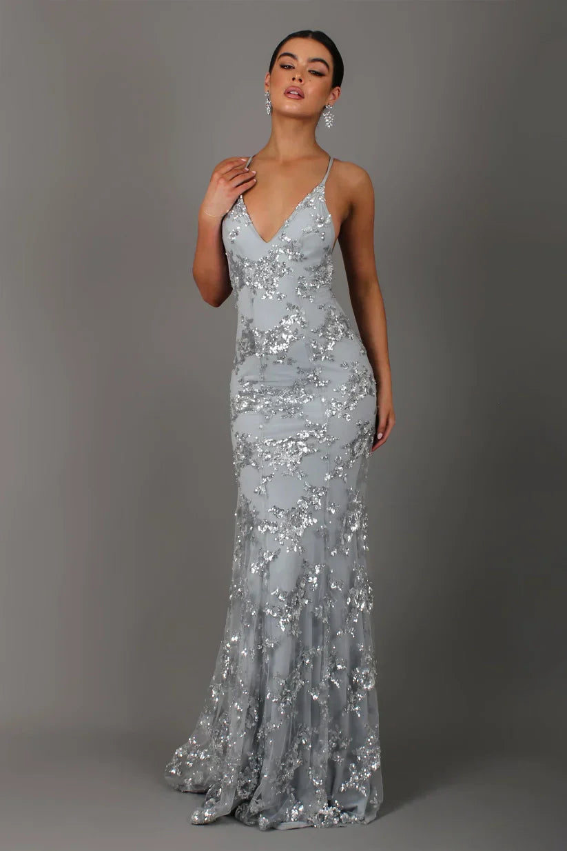 Elegantes Glitzer Abendkleid