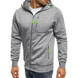 Karl | Lässiger Herren-Hoodie mit Reißverschluss – Hellgrau