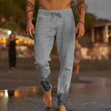 Helga | Herren Leinen-Strandhose stilvoll und leicht – Grau