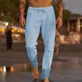 Helga | Herren Leinen-Strandhose stilvoll und leicht – Hellblau
