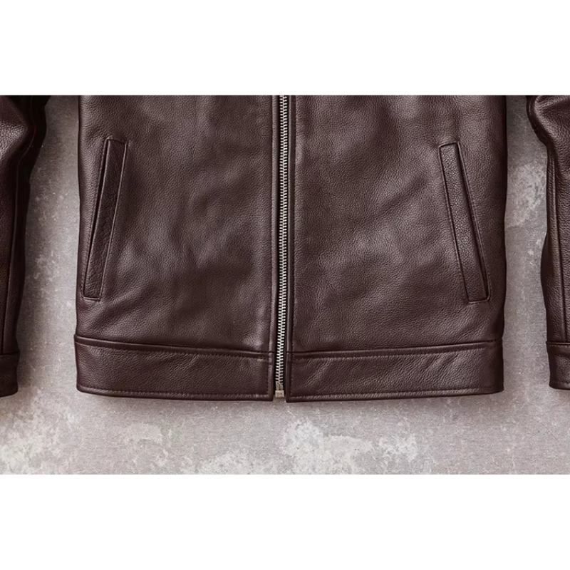 Elegante Herren-Lederjacke aus hochwertigem Echtleder - Zeitlos und stilvoll