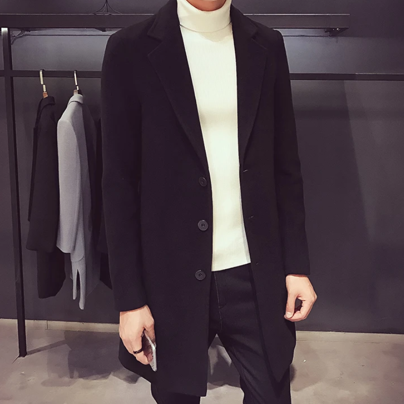 Eleganter Herren Mantel - Schlankes Design für Büro und Freizeit mit Klassischer Passform