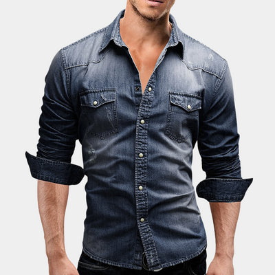 Jeanshemd - Slim Fit - Long Sleeve - Buttoned Up Shirt - Men's Shirts