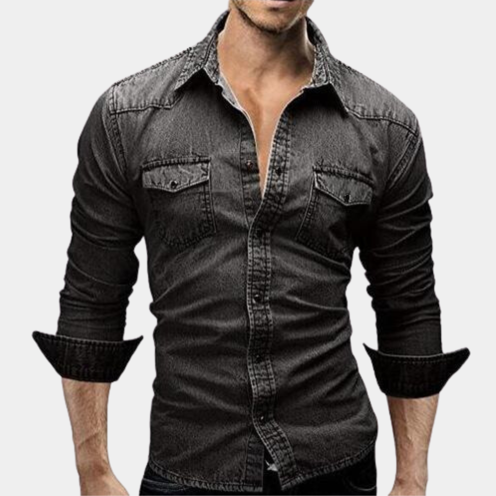 Jeanshemd - Slim Fit - Long Sleeve - Buttoned Up Shirt - Men's Shirts