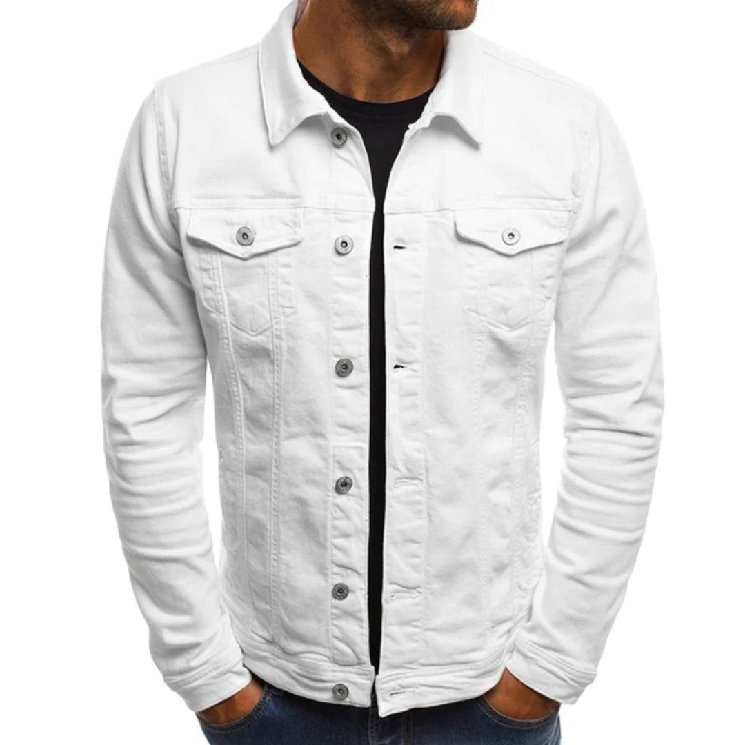 Jeansjacke – Knopfleiste – Schmaler Schnitt – Jeansjacke – Sommerjacke für Männer