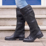 Amalia | Wasserdichte Kniehohe Lederstiefel Für Damen – Schwarz