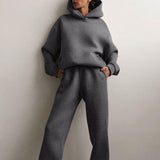 Jogginganzug Damen | 2-teiliges Set & Elastikbund-Komfort – Grau