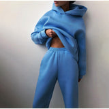 Jogginganzug Damen | 2-teiliges Set & Elastikbund-Komfort – Blau