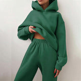 Jogginganzug Damen | 2-teiliges Set & Elastikbund-Komfort – Grün