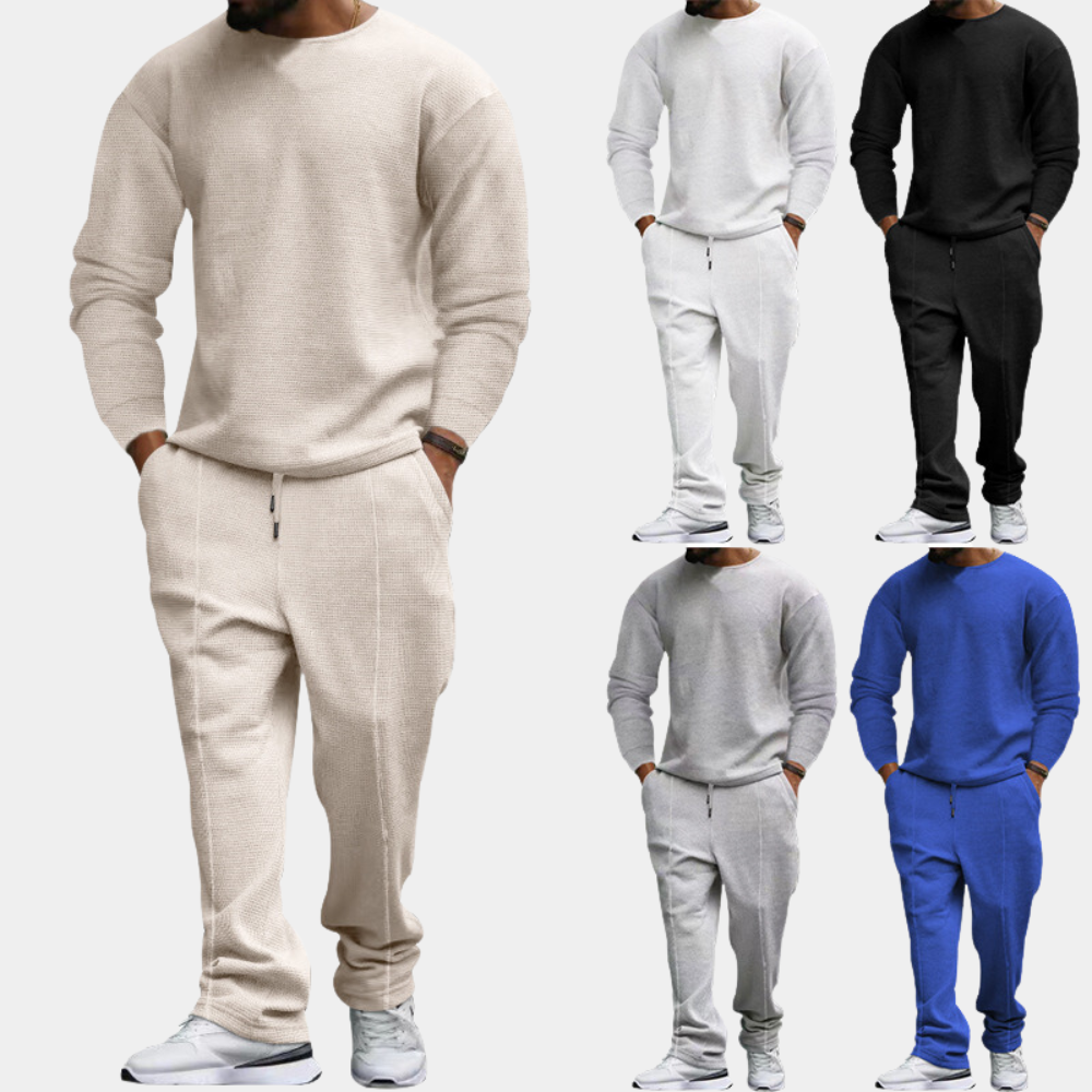 Jogginganzug | Lange Ärmel | Gerades Bein | Sweatshirt und Jogger Set | Herren Jogginganzug Sets