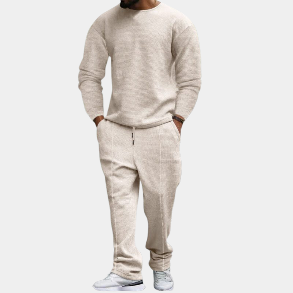 Jogginganzug | Lange Ärmel | Gerades Bein | Sweatshirt und Jogger Set | Herren Jogginganzug Sets