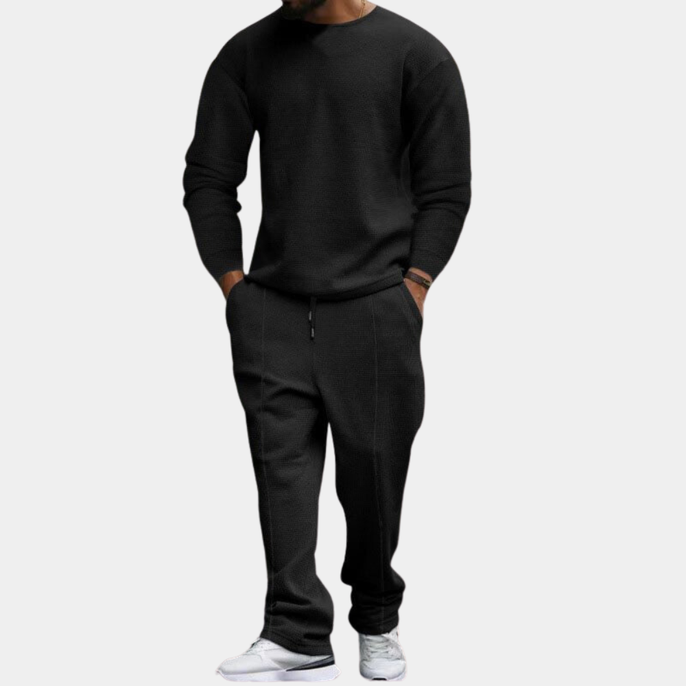 Jogginganzug | Lange Ärmel | Gerades Bein | Sweatshirt und Jogger Set | Herren Jogginganzug Sets