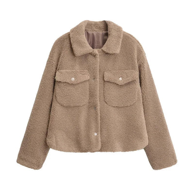 Elsie® | Kurze Damenjacke mit Teddyfell