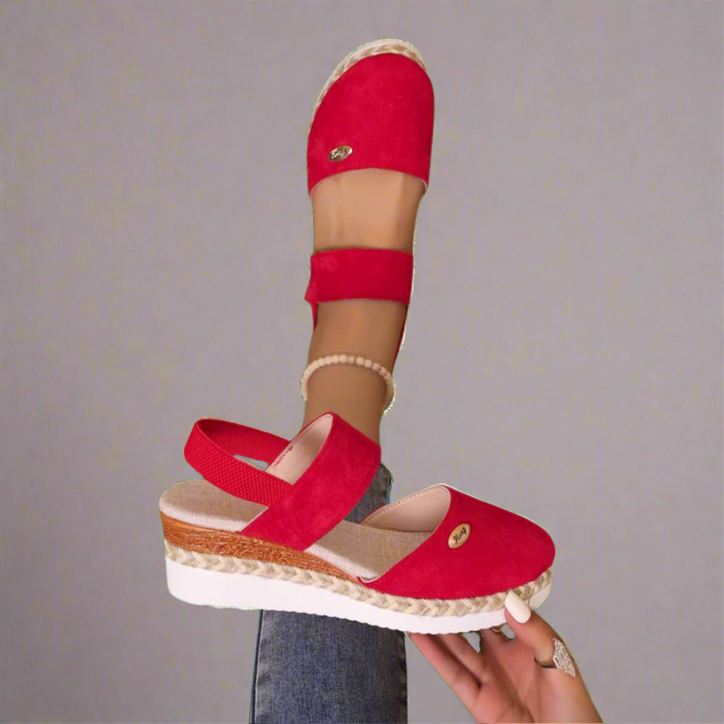 Bequeme Plus-Size Damen Keilsandaletten