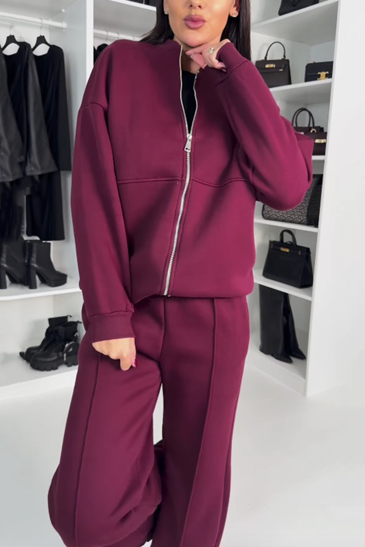 Damen Reißverschluss Zweiteiler - Jacke & Hose - Sportlich Elegant