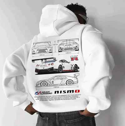 Kapuzenpullover | Auto-Print | Warm | Oversized-Kapuzenpullover | Herrenbekleidung