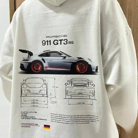 Kapuzenpullover | Auto-Print | Warm | Oversized-Kapuzenpullover | Herrenbekleidung