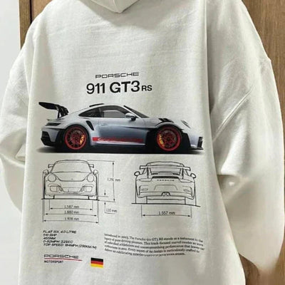 Kapuzenpullover | Auto-Print | Warm | Oversized-Kapuzenpullover | Herrenbekleidung