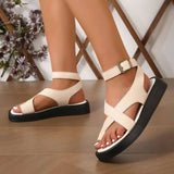 Lena | Elegante Damen Sandalen mit Zehensteg – Beige