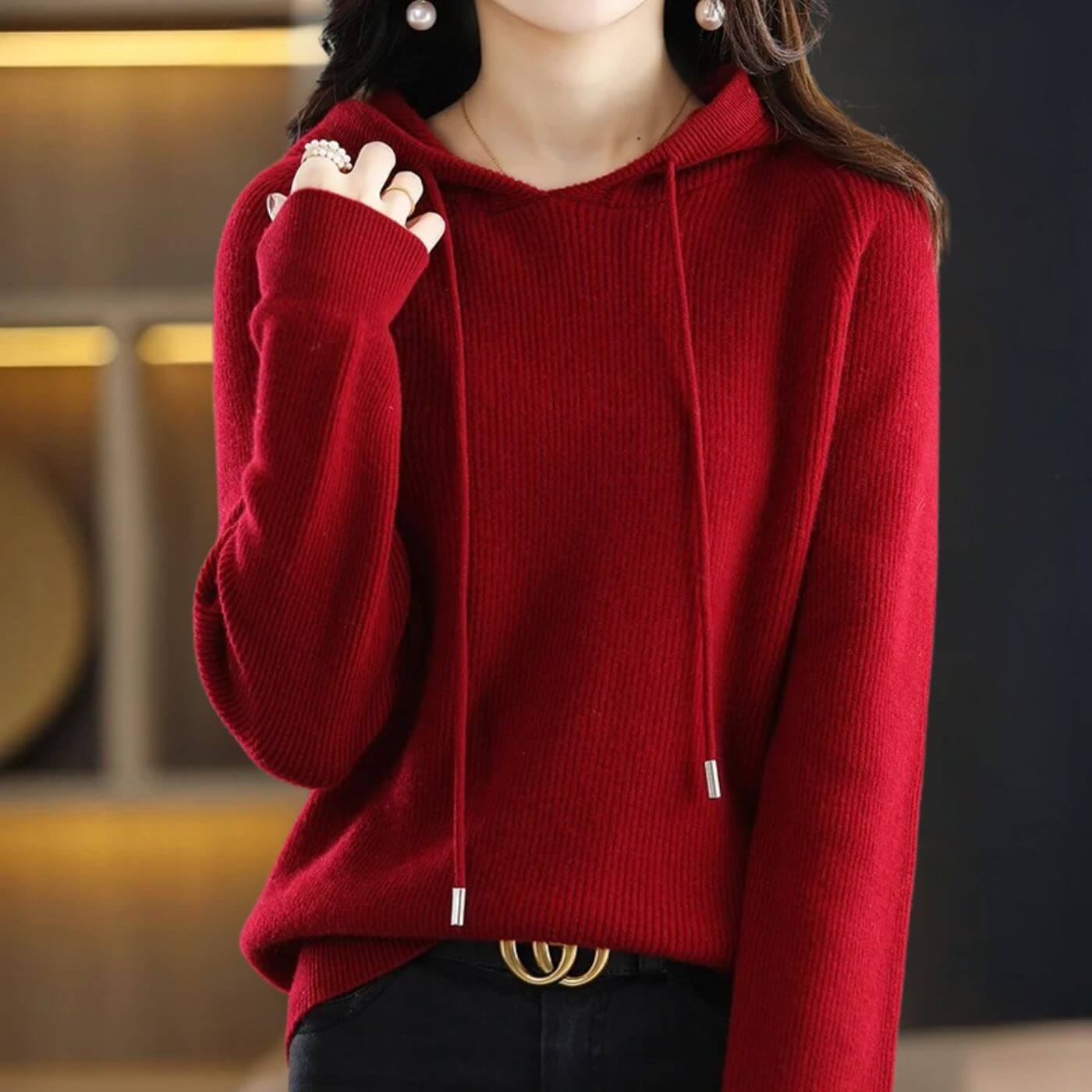 Kirsten™ - Weicher Hoodie-Pullover