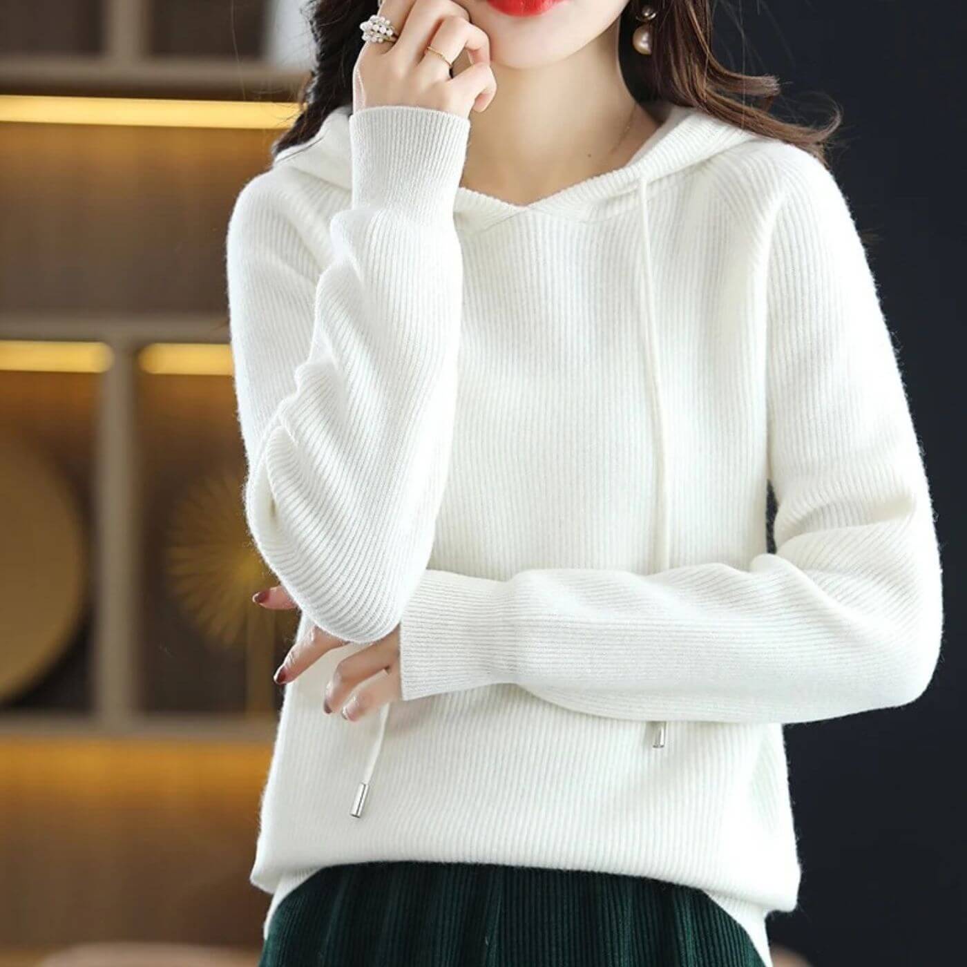 Kirsten™ - Weicher Hoodie-Pullover