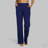 Carmen | Bequeme Stretchhosen Für Damen Im Weitbeinigen Lounge-Stil – Blau