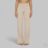 Carmen | Bequeme Stretchhosen Für Damen Im Weitbeinigen Lounge-Stil – Creme