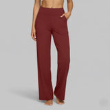 Carmen | Bequeme Stretchhosen Für Damen Im Weitbeinigen Lounge-Stil – Rot