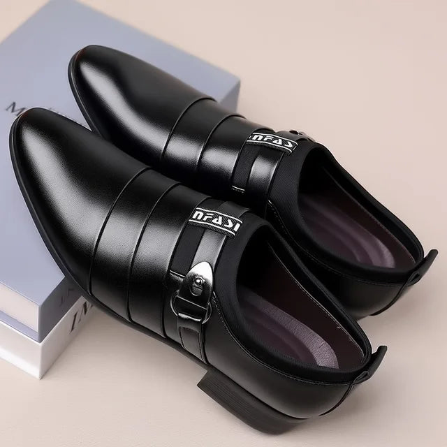 Herren Klassische Vegane Lederschuhe mit Schnallen-Design | Ideal für das tägliche Tragen