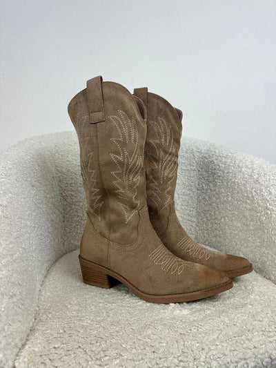 Klassische Damen-Cowboystiefel aus Leder – Elegantes Design für Jeden Anlass