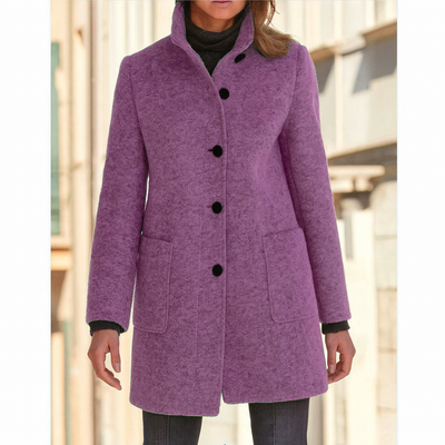 Klassischer Wollmantel für Damen mit Retro-Knopfverschluss – Eleganter Mantel für den Winter, Damenmäntel für jeden Anlass