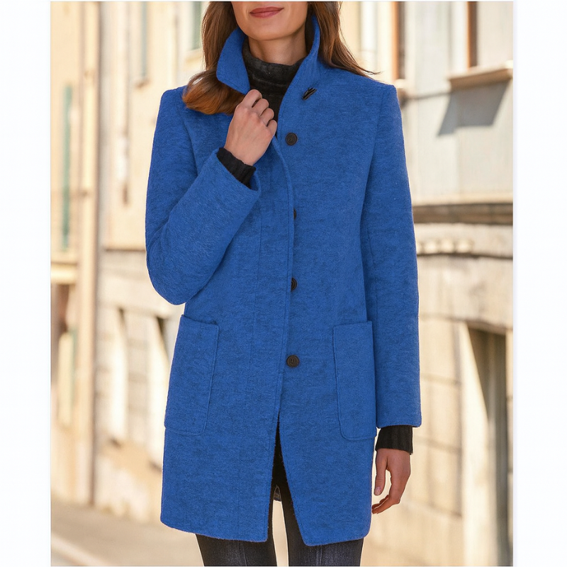 Klassischer Wollmantel für Damen mit Retro-Knopfverschluss – Eleganter Mantel für den Winter, Damenmäntel für jeden Anlass