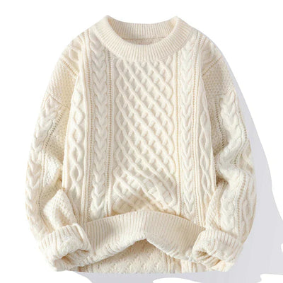 Klassischer Pullover mit Kabelstrick für Eleganz